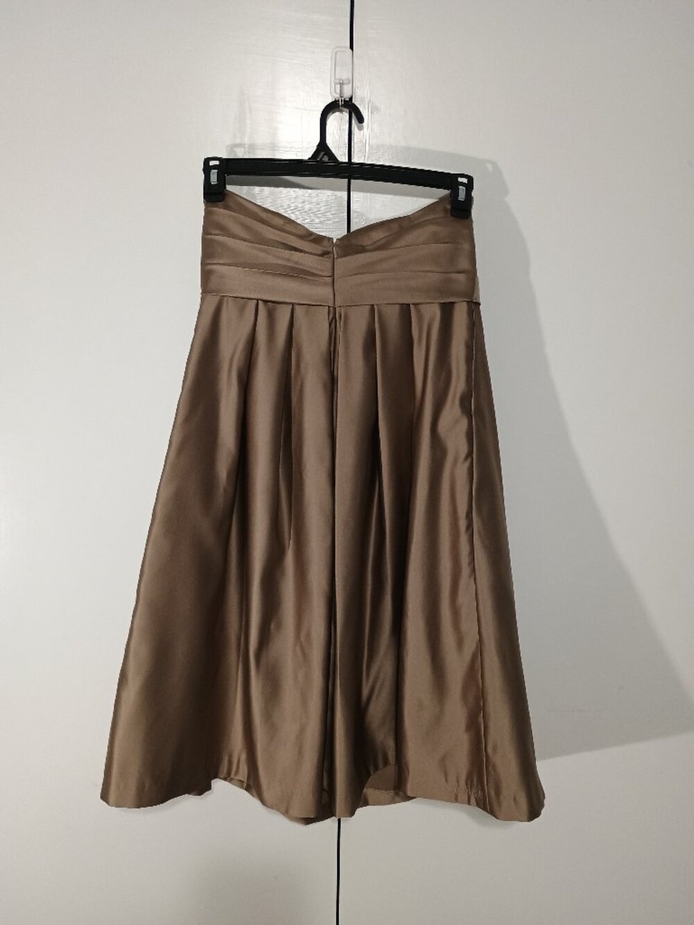 Bill Levkoff Size 8 Taupe Satin Strapless Cocktail Dress Bridesmaid Formal - Picture 3 of 9
